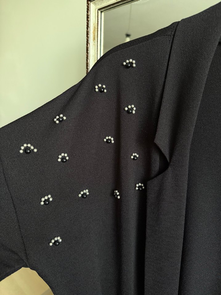 Uzun Siyah Gotik Kadın Kimono/Yelek - Görsel 3