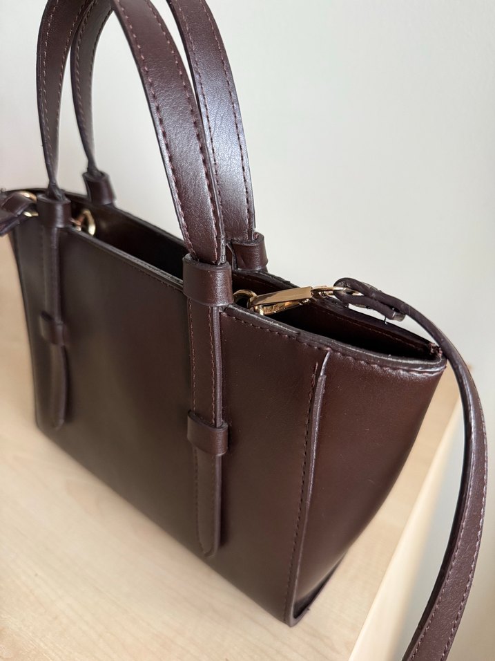 Kahverengi Deri Kadın Çanta - Görsel 2