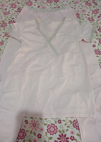 Pembe Hamile ve Emzirme Pijama Takımı - Görsel 2