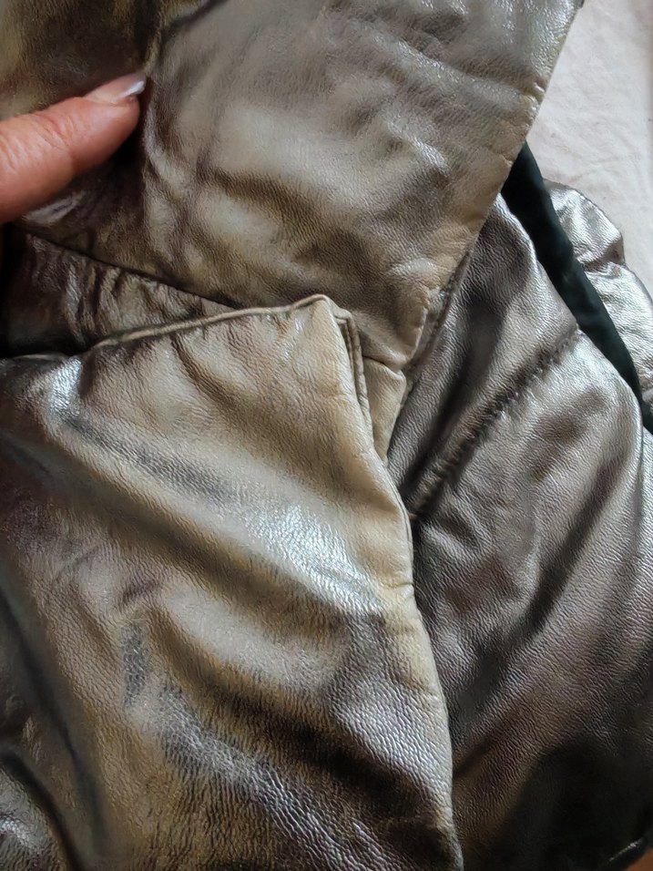 Gri Metalik Kadın Kışlık Mont Kapüşonlu - Görsel 5