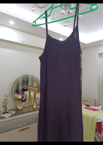 Kadın Siyah Piliseli Uzun Tulum - Görsel 2