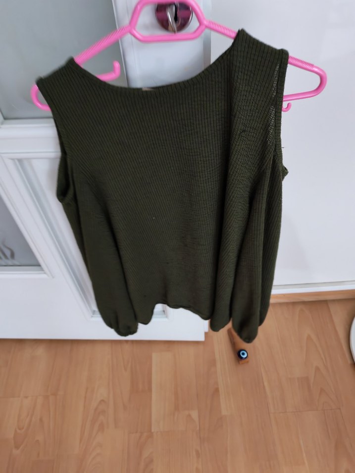 Kadın Fitilli Triko Kazak - Görsel 2