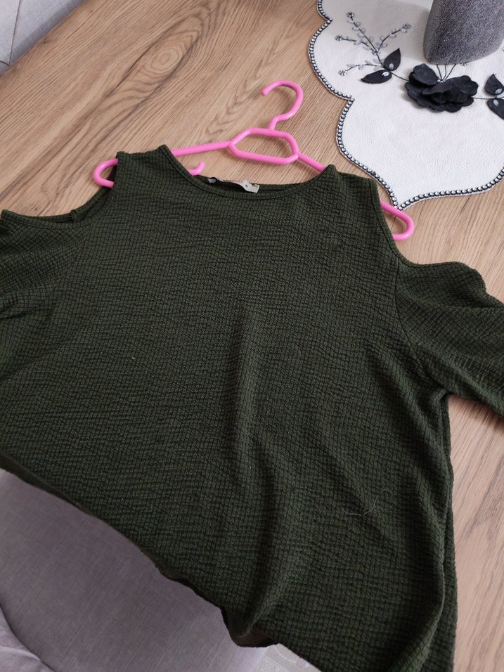 Kadın Fitilli Triko Kazak - Görsel 4