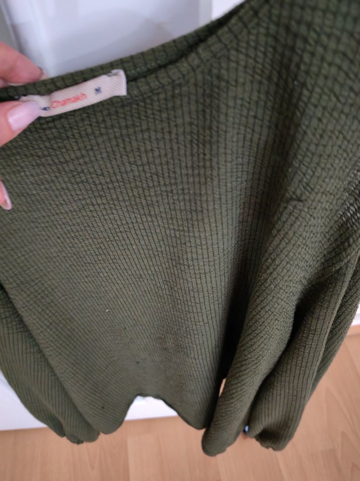 Kadın Fitilli Triko Kazak - Görsel 3