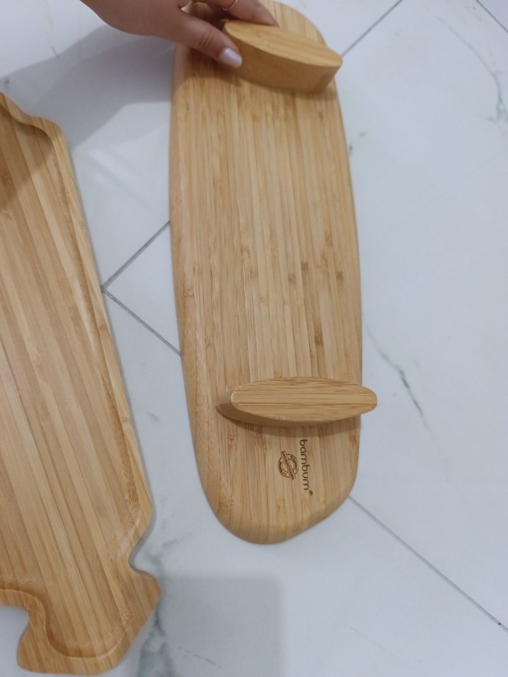 Bej Bambu Mutfak Sunum Tabağı Seti - Görsel 3