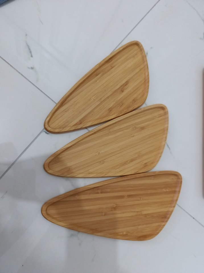 Bej Renkli Ahşap Sunum Tabakları - Görsel 3