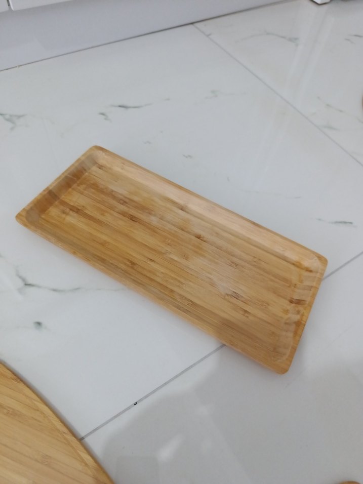 Bej Renkli Ahşap Sunum Tabakları - Görsel 2