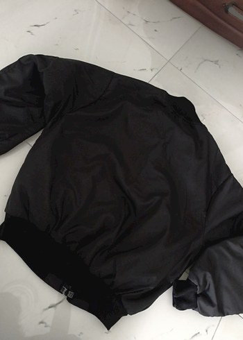 Siyah Fermuarlı Kadın bomber Ceket - Görsel 3