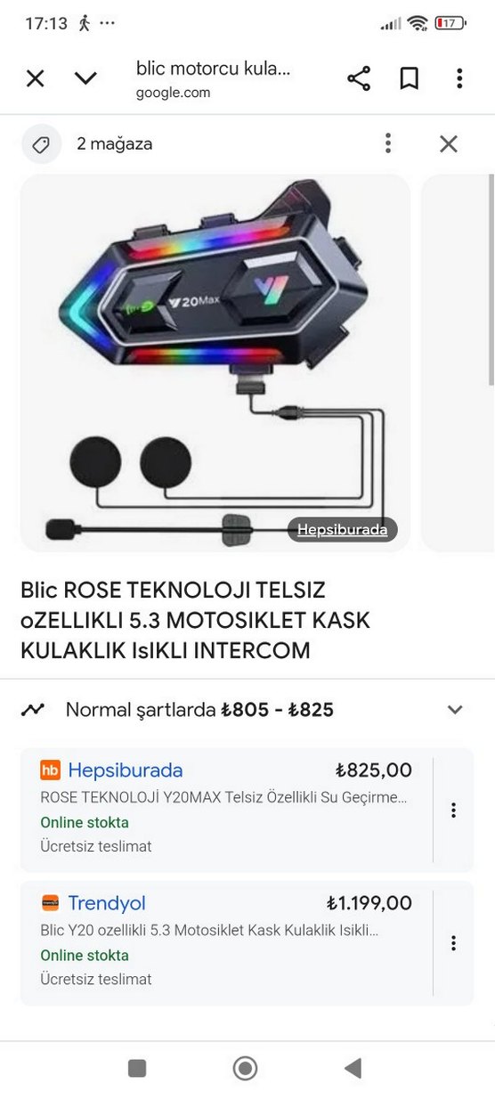 BLiC Y20 Çok Renkli Kask Kulaklığı - Görsel 3