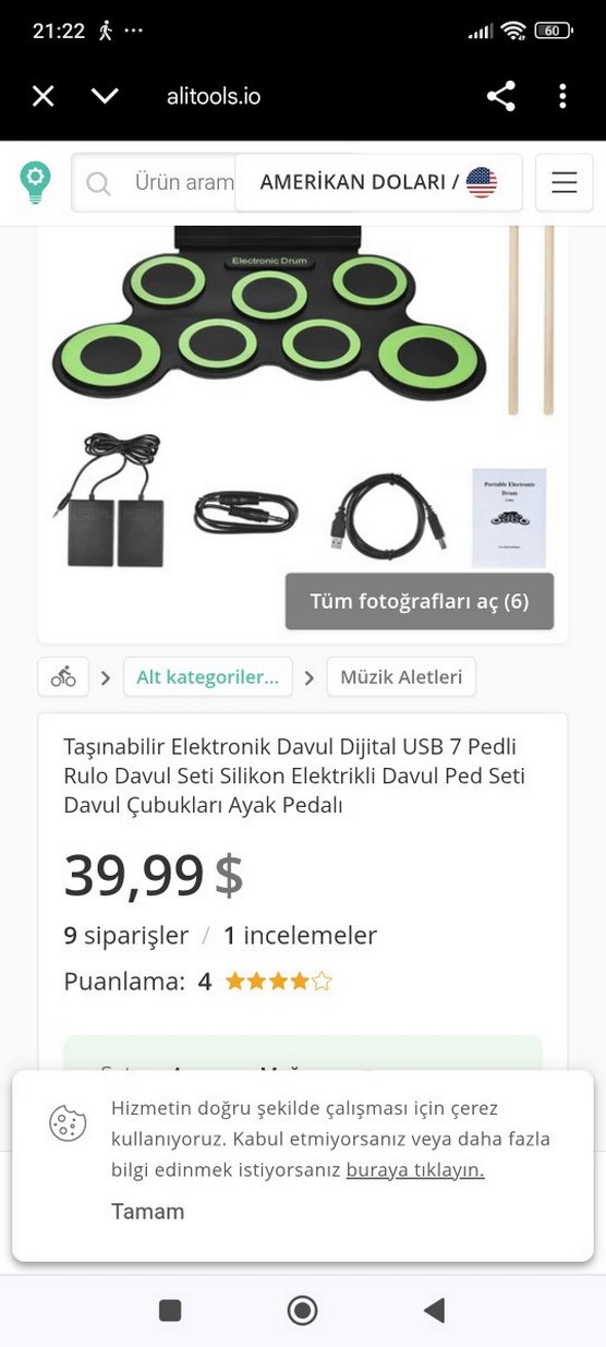 Dijital Davul Müzik Sistemi Siyah - Görsel 3