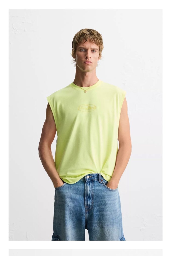 Erkek kolsuz tişört - Görsel 4