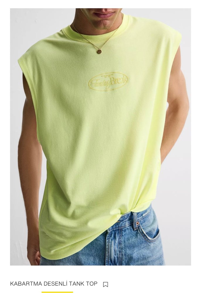 Erkek kolsuz tişört - Görsel 2