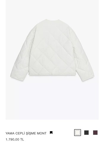 Zara Zara marka orijinal yeni sezon mont