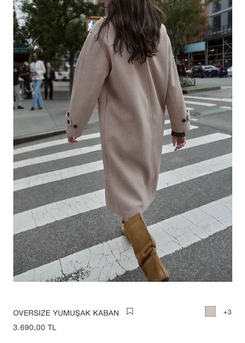 xs Beden ten rengi Renk Zara marka orjinal yeni sezon Oversize Yumuşak Kaban