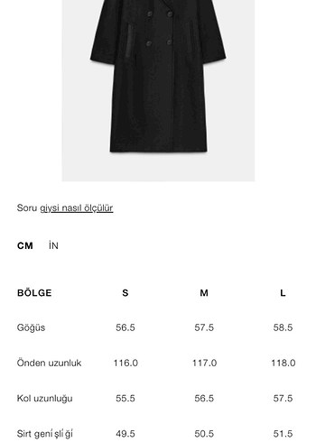 Zara Zara marka orjinal yeni sezon Oversize Yumuşak Kaban