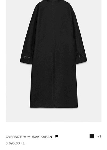 l Beden Zara marka orjinal yeni sezon Oversize Yumuşak Kaban