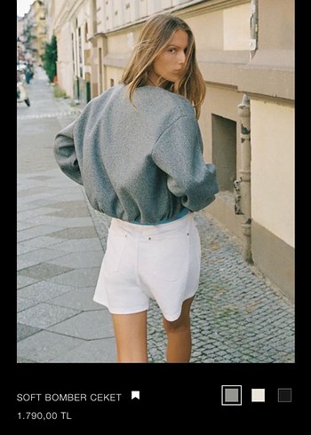 l Beden Zara marka orjinal yeni sezon soft bomber ceket