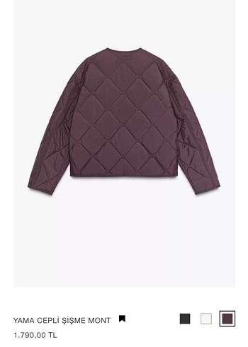 Zara Zara marka orjinal yeni sezon mont