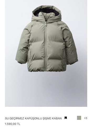 Zara marka orjinal yeni sezon su geçirmez şişme mont