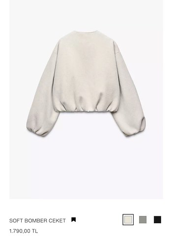 s Beden Zara marka orjinal yeni sezon Soft Bomber Ceket