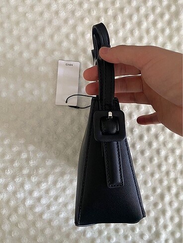 Beden siyah Renk Mango marka orjinal toka detaylı shopper çanta