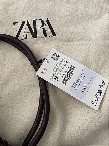 Beden bordo Renk Zara marka orijinal yeni sezon uzun örgülü tote çanta