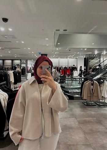 m Beden Zara marka orjinal yeni sezon Yünlü Fermuarlı Ceket