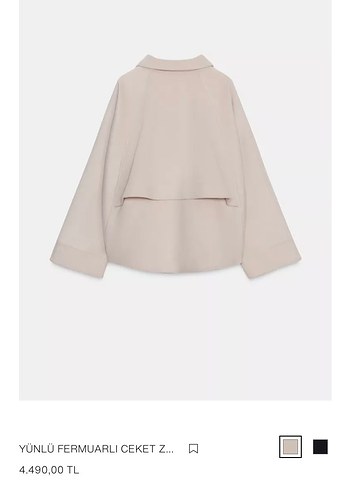Zara Zara marka orjinal yeni sezon Yünlü Fermuarlı Ceket