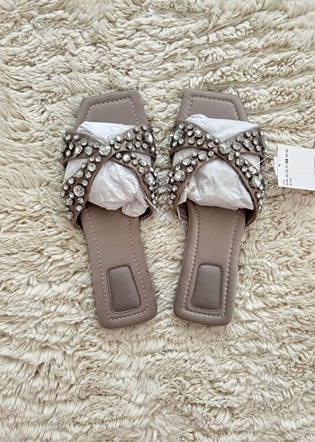 38 Beden gri Renk H&M marka orijinal yeni sezon sandalet