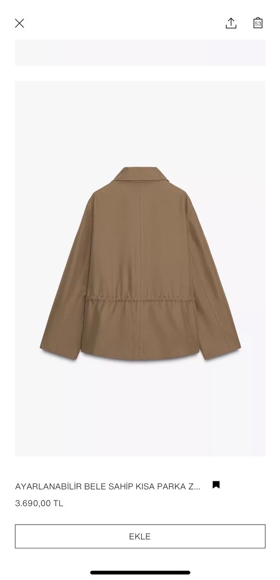 Zara marka orjinal yeni sezon parka - Görsel 2