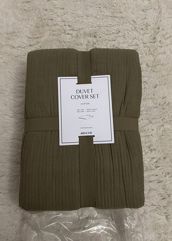 Beden haki Renk H&m marka orjinal yeni sezon Çift Kişilik Muslin Nevresim Takımı