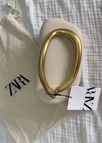 Zara Zara marka orjinal yeni sezon altın klipsli kutu çanta