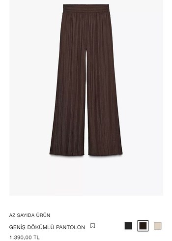 Zara marka orjinal yeni sezon geniş dökümlü pantolon