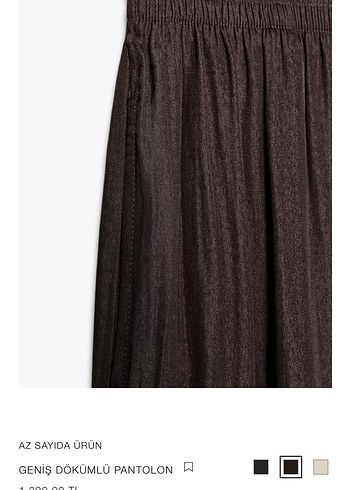 s Beden Zara marka orjinal yeni sezon geniş dökümlü pantolon
