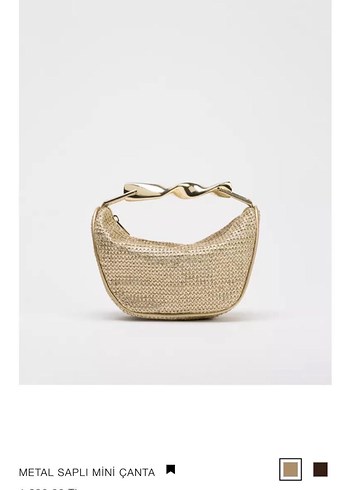 Zara Zara marka orjinal yeni sezon Metal Saplı Mini Çanta