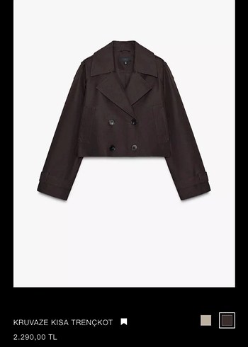 Zara marka orjinal yeni sezon trençkot