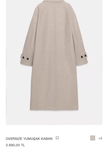 Zara Zara marka orjinal yeni sezon Oversize Yumuşak Kaban