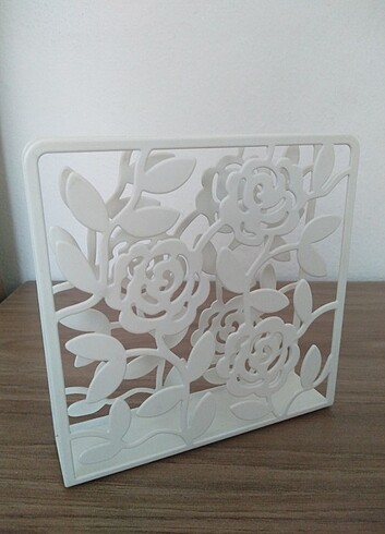 Ikea Gül Temalı Metal Peçetelik