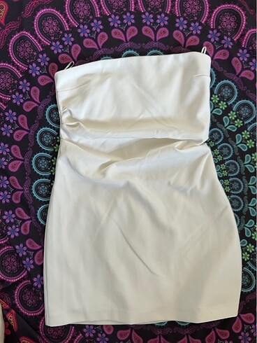 Zara mini beyaz elbise