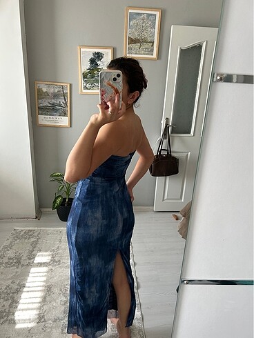 s Beden lacivert Renk Batik elbise