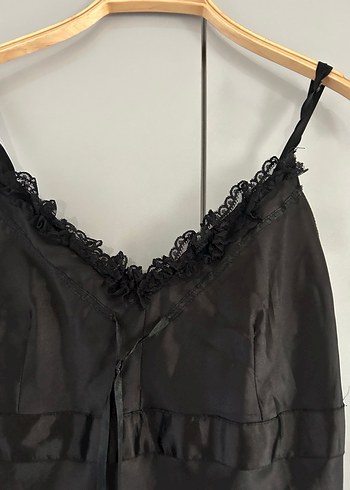 Mini saten elbise - Görsel 4