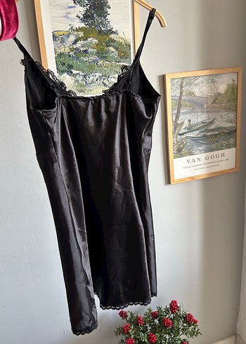 Mini saten elbise - Görsel 6