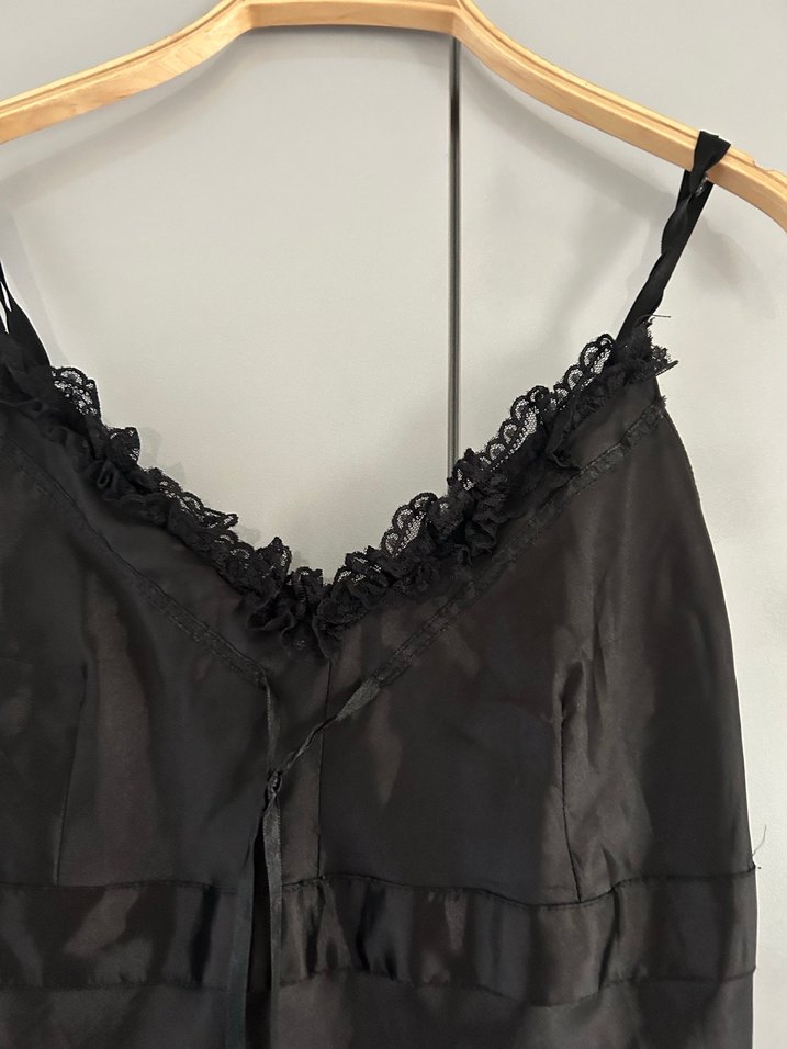 Mini saten elbise - Görsel 4