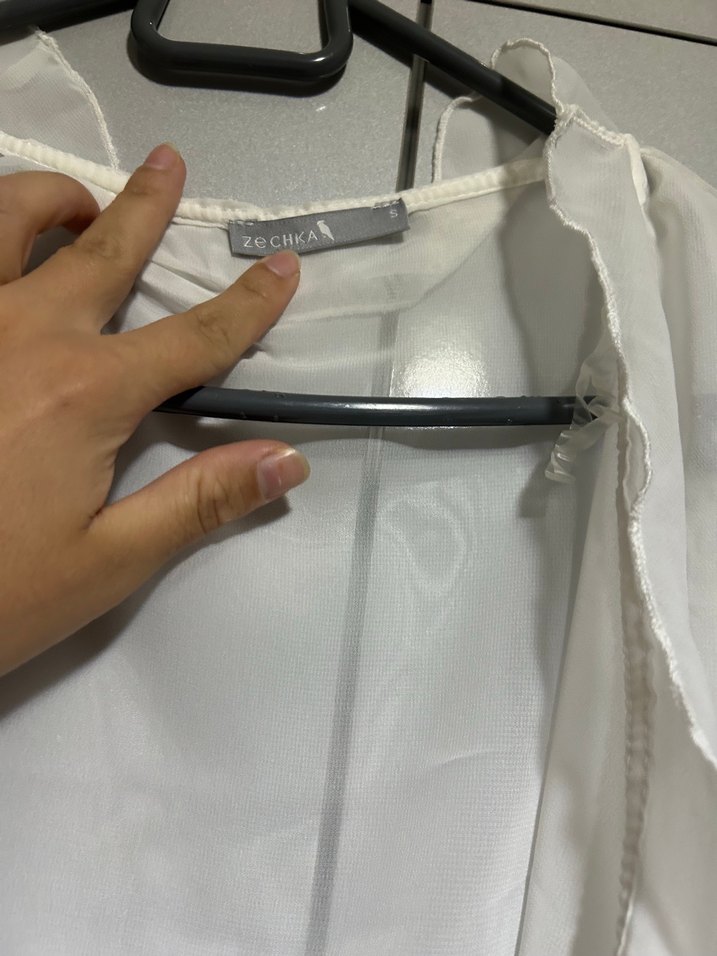 Beyaz  Uzun Kollu Bolero - Görsel 3