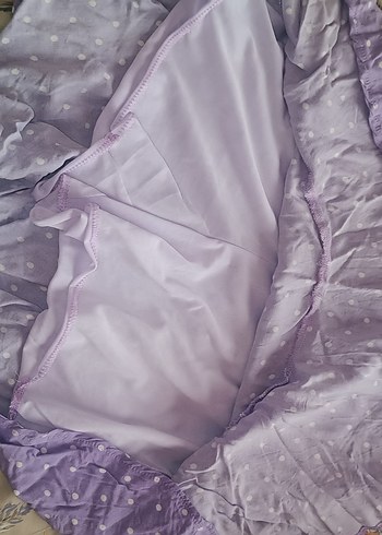 Kız Çocuk Mor Volanlı Etek - Görsel 6