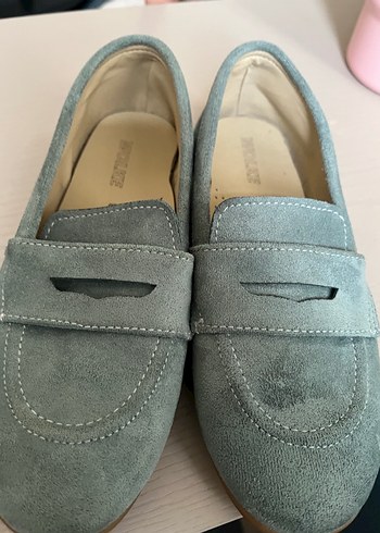 Diğer Erkek Gri Süet Tokalı Loafer Ayakkabı