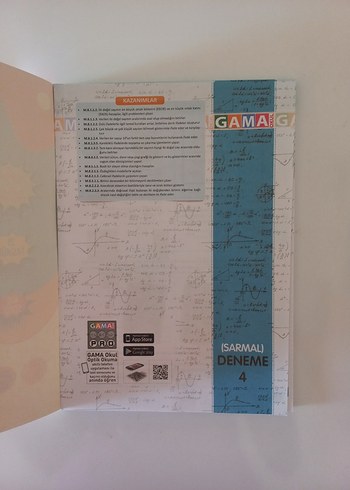 GAMA 8. Sınıf Matematik Branş Denemeleri Kitabı