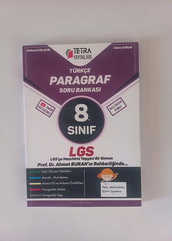 8. Sınıf Türkçe Paragraf Soru Bankası - Tetra Yayınları