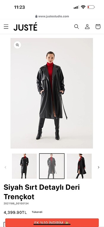 Zara Juste studio Trençkot
