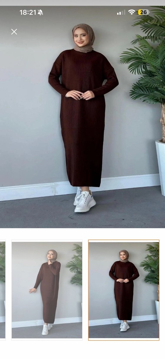 Fitilli Triko Elbise - Görsel 2